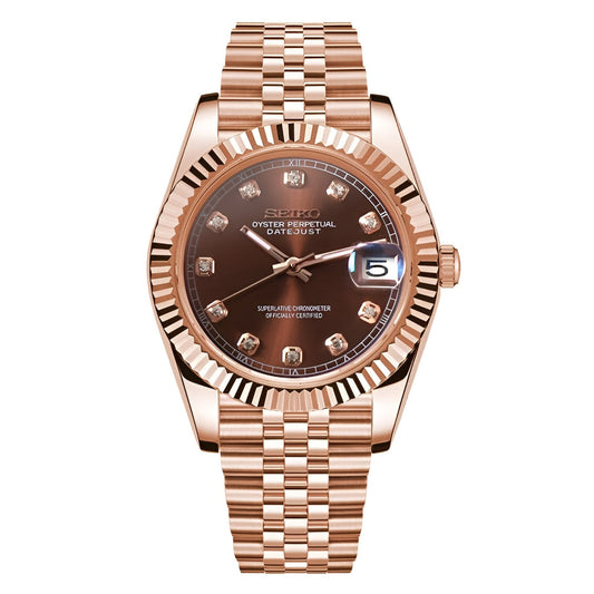 DATEJUST ROSE BORWN DIAL MOD